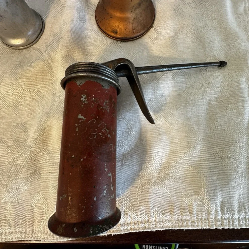3 Vintage EAGLE- Eaglet 58 Oil Pump Oiler Can Copper Finish Made In USA & Others